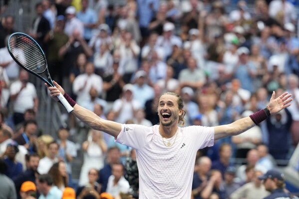 Alexander Zverev celebrates after winning the 2026 US Open men's final