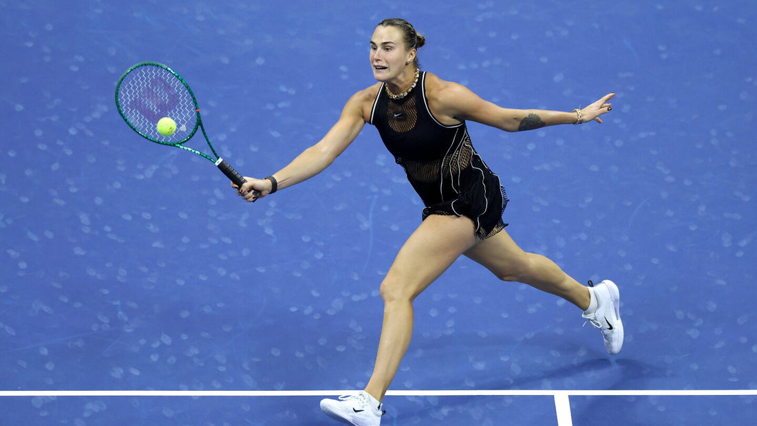 Aryna Sabalenka competing against Jessica Pegula at the 2026 US Open semifinal