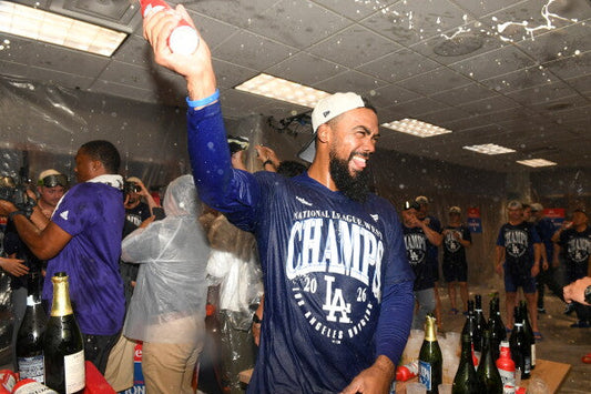 Los Angeles Dodgers celebrate after clinching the NL West in September 2026