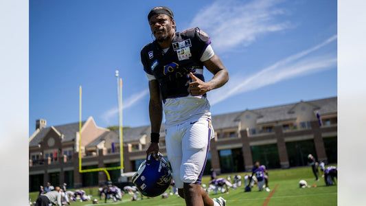 Lamar Jackson at Ravens practice in September 2026