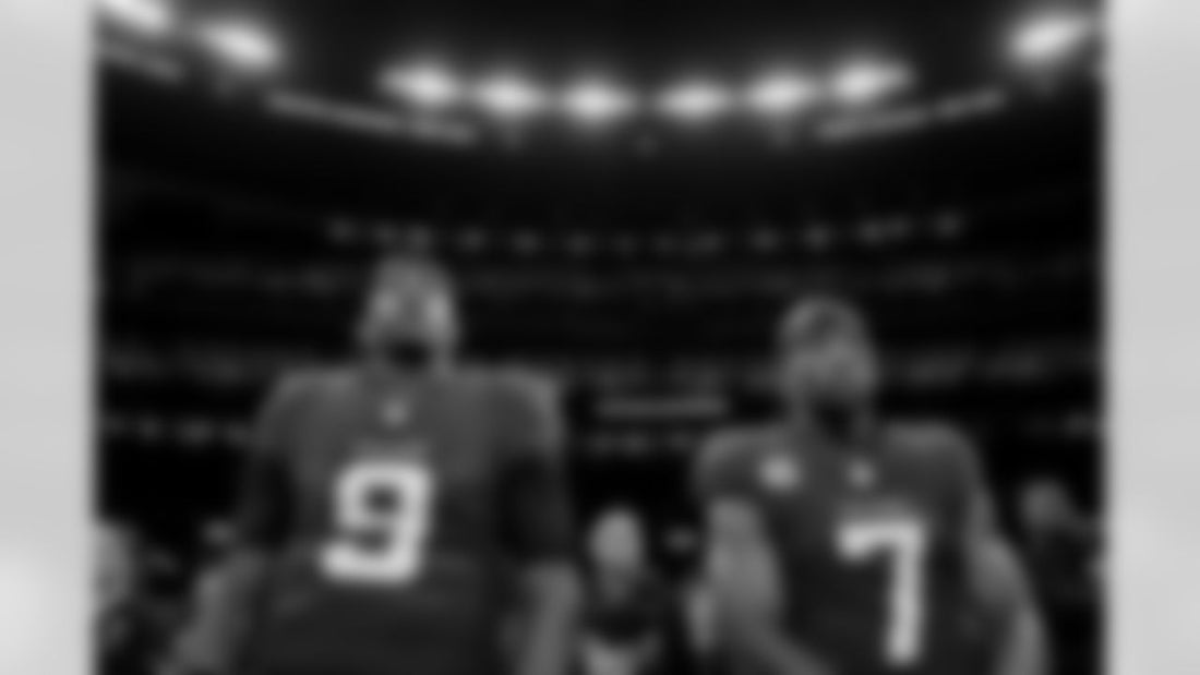Michael Penix Jr. in Atlanta Falcons gear