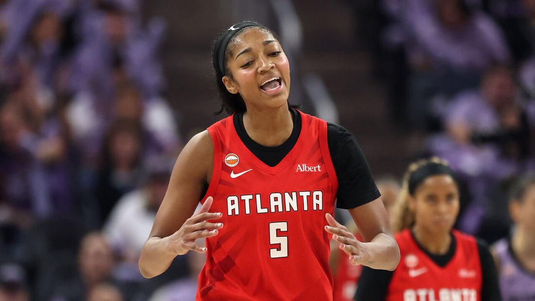 Angel Reese in Atlanta Dream uniform during Game 2 of the 2026 WNBA Finals against Golden State