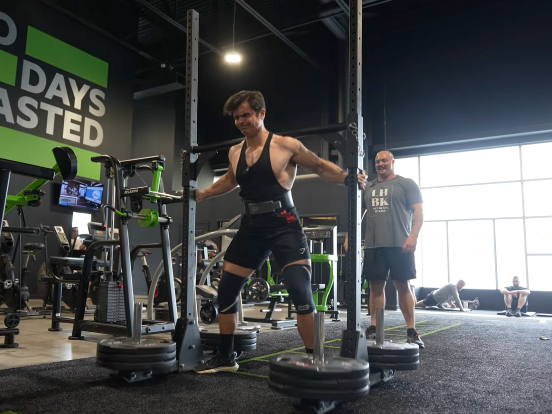 Will Tennyson training hard during a demanding gym workout