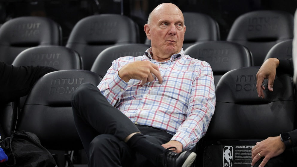 Steve Ballmer courtside with the Los Angeles Clippers in 2026