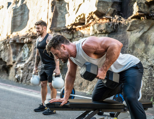 Chris Hemsworth training his back for a Thor-style muscular physique