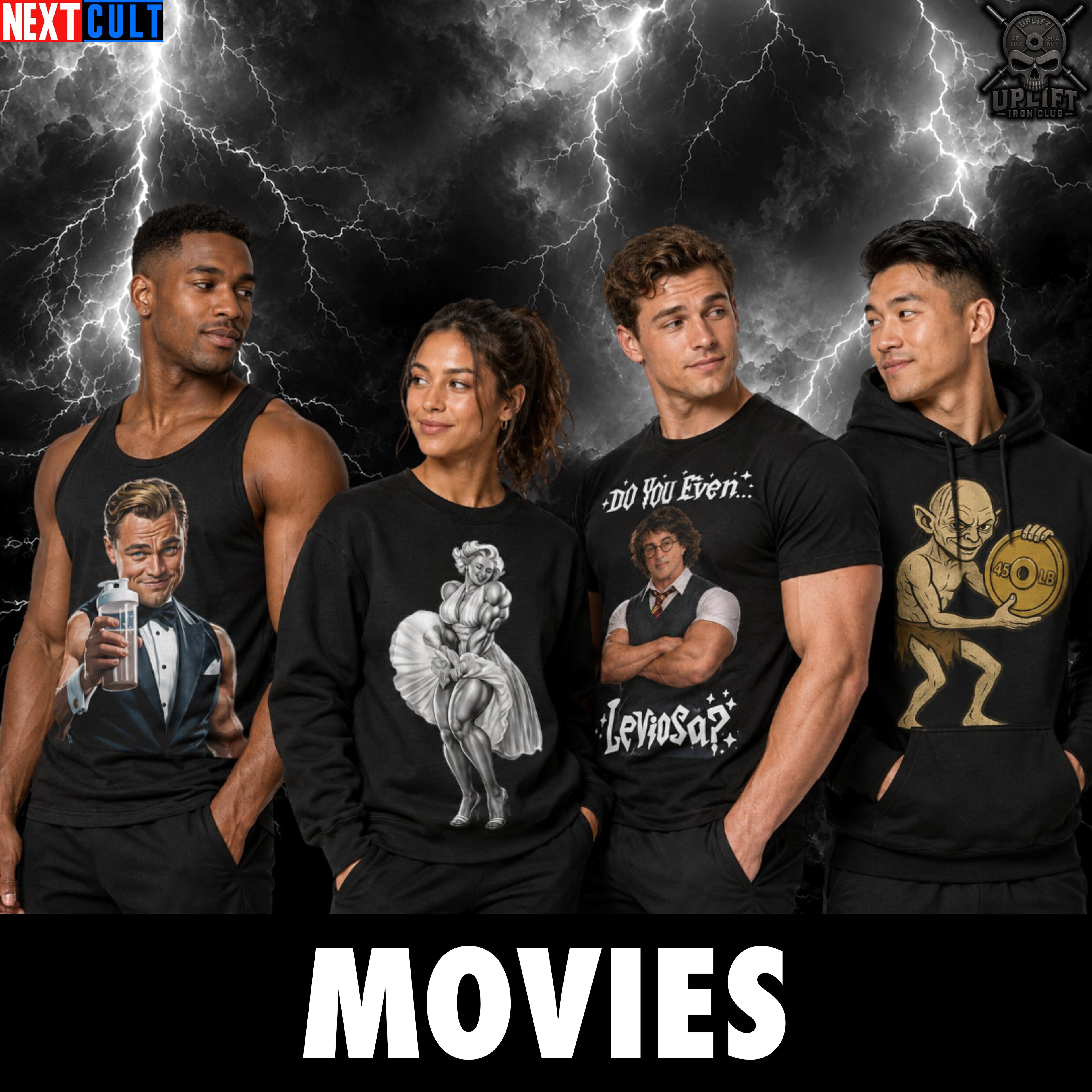 Funny movie gym shirts collection featuring humorous Yoda design with gym-themed quotes for lifting lovers