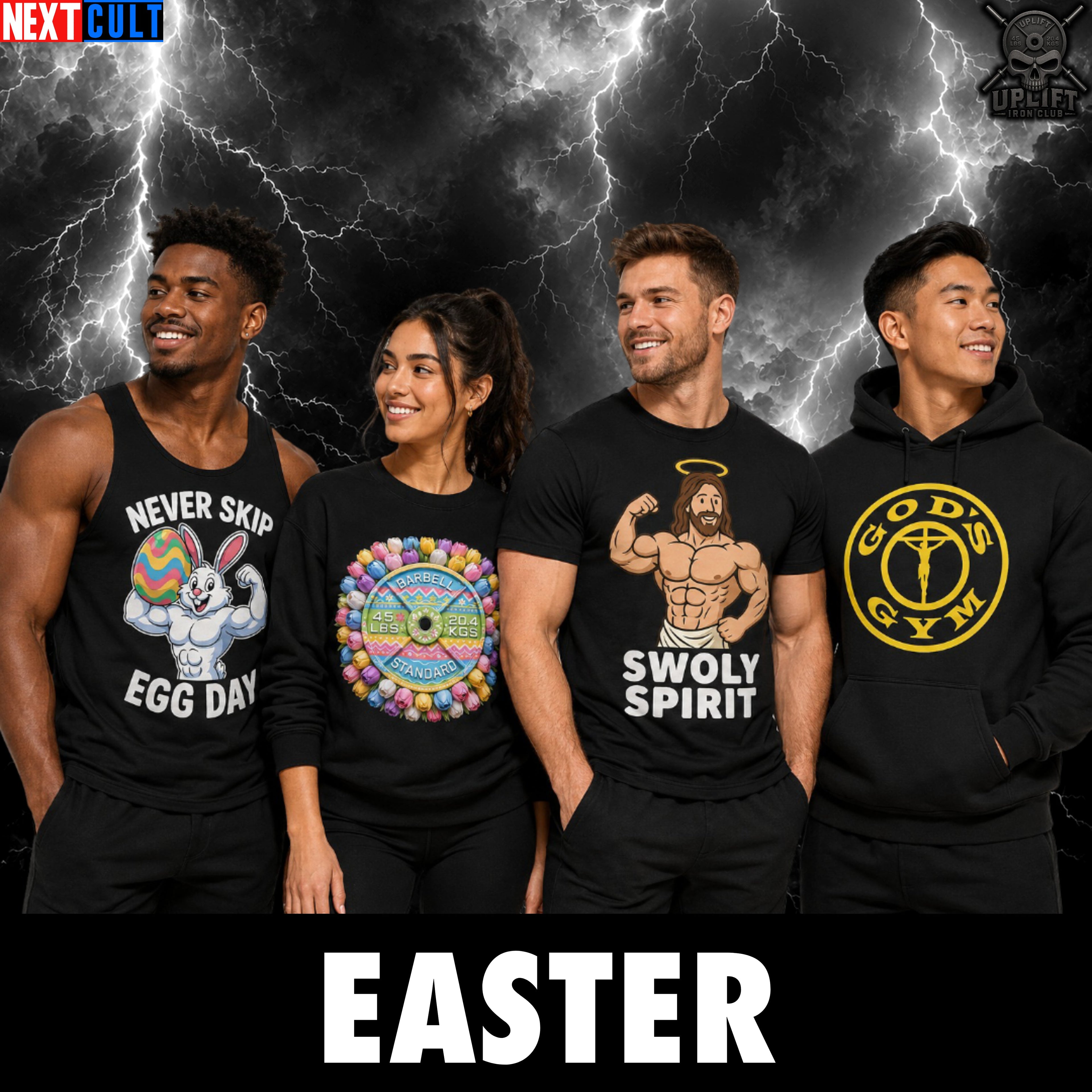 Funny Easter Gym Shirts & Tees – Easter Bunny & Jesus Pump Covers