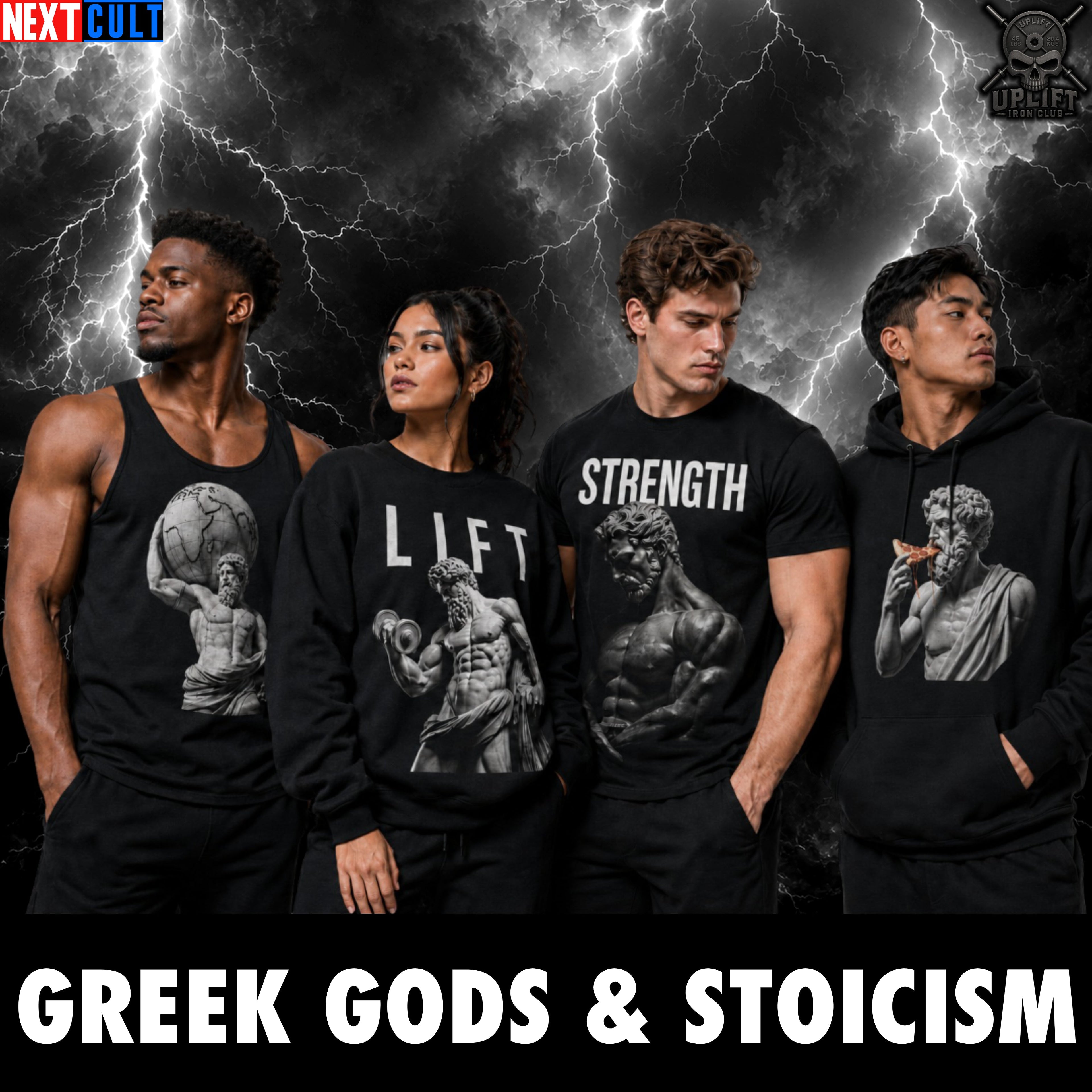 Funny Greek Gods Gym T-Shirts & Spartan Pump Covers