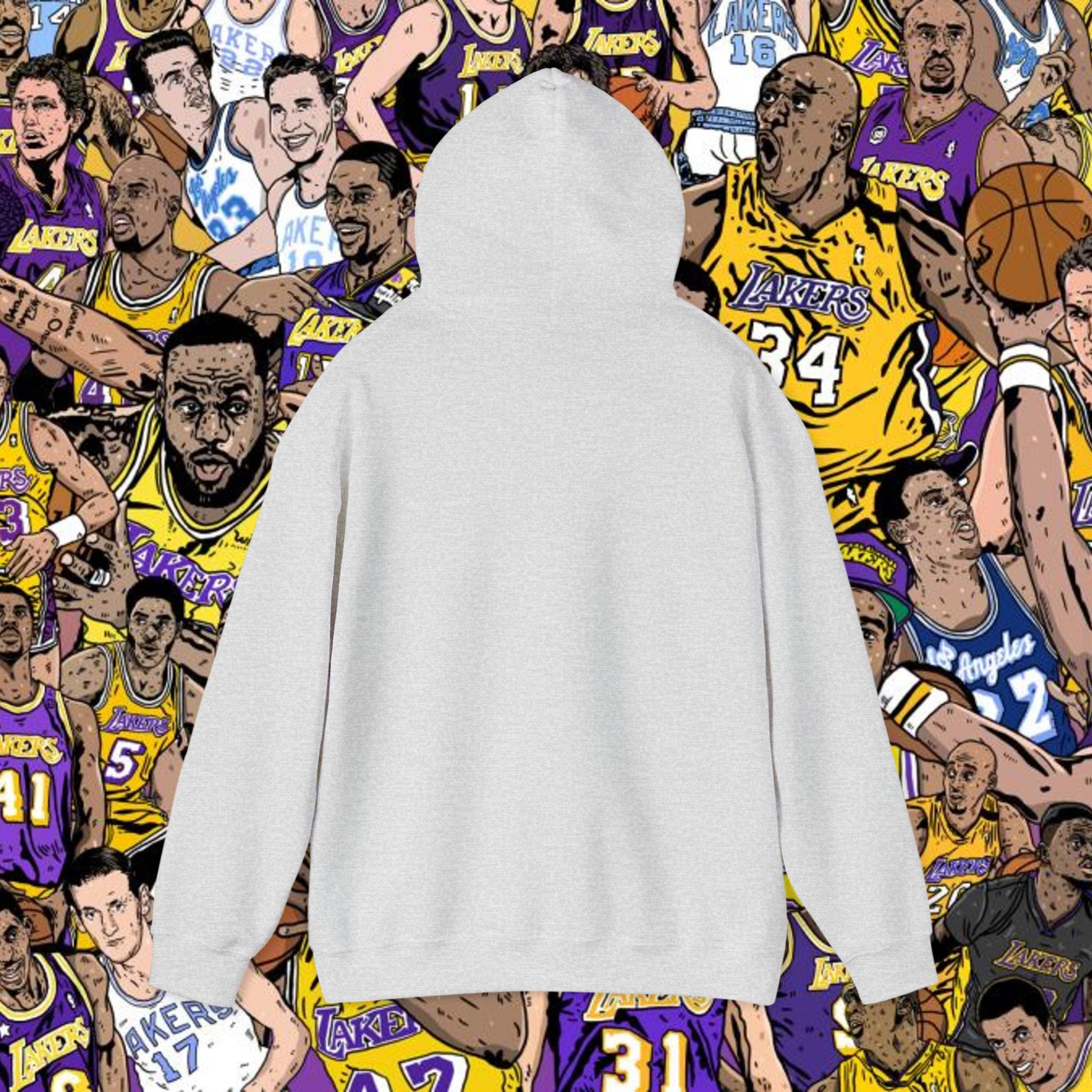 Fat Luka Doncic Los Angeles Lakers NBA Basketball Funny Meme Cartoon - Unisex Hoodie for Lakers Fans Hoodies Basketball Los Angeles Lakers Luka Doncic NBA Printify