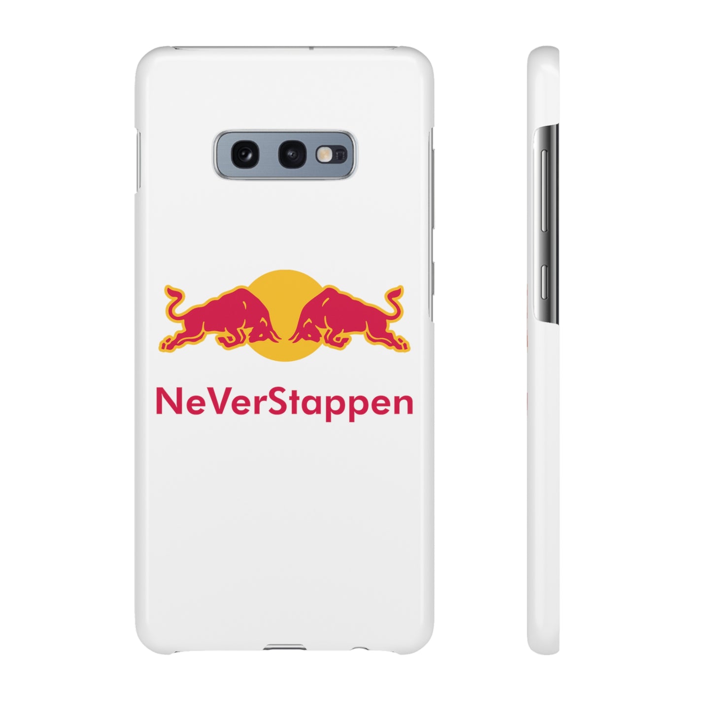 NeVerStappen Red Bull Formula 1 F1 Max Verstappen Snap Case Samsung Galaxy S10E Glossy Mobile Phone Cases F1 Max Verstappen Red Bull Printify