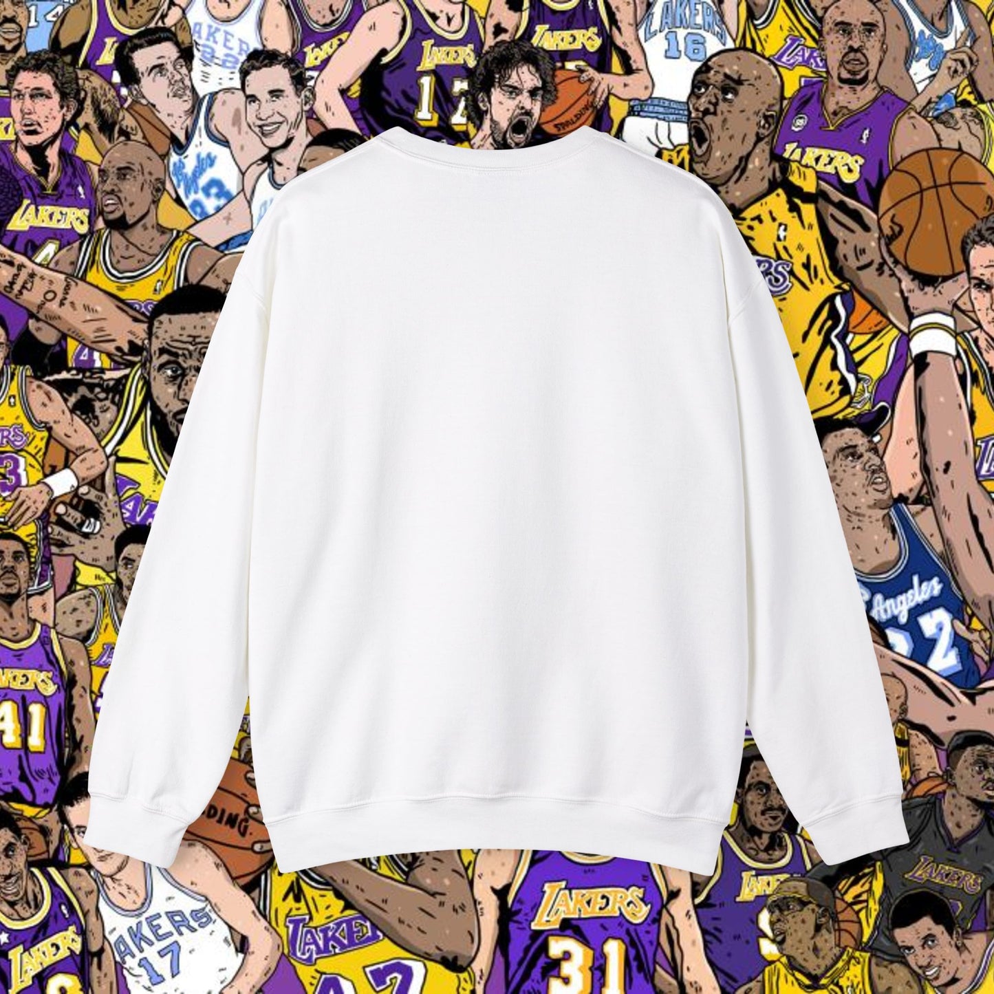 Fat Luka Doncic Los Angeles Lakers NBA Basketball Funny Meme Cartoon Crewneck Sweatshirt Sweatshirts Basketball Los Angeles Lakers Luka Doncic NBA Printify