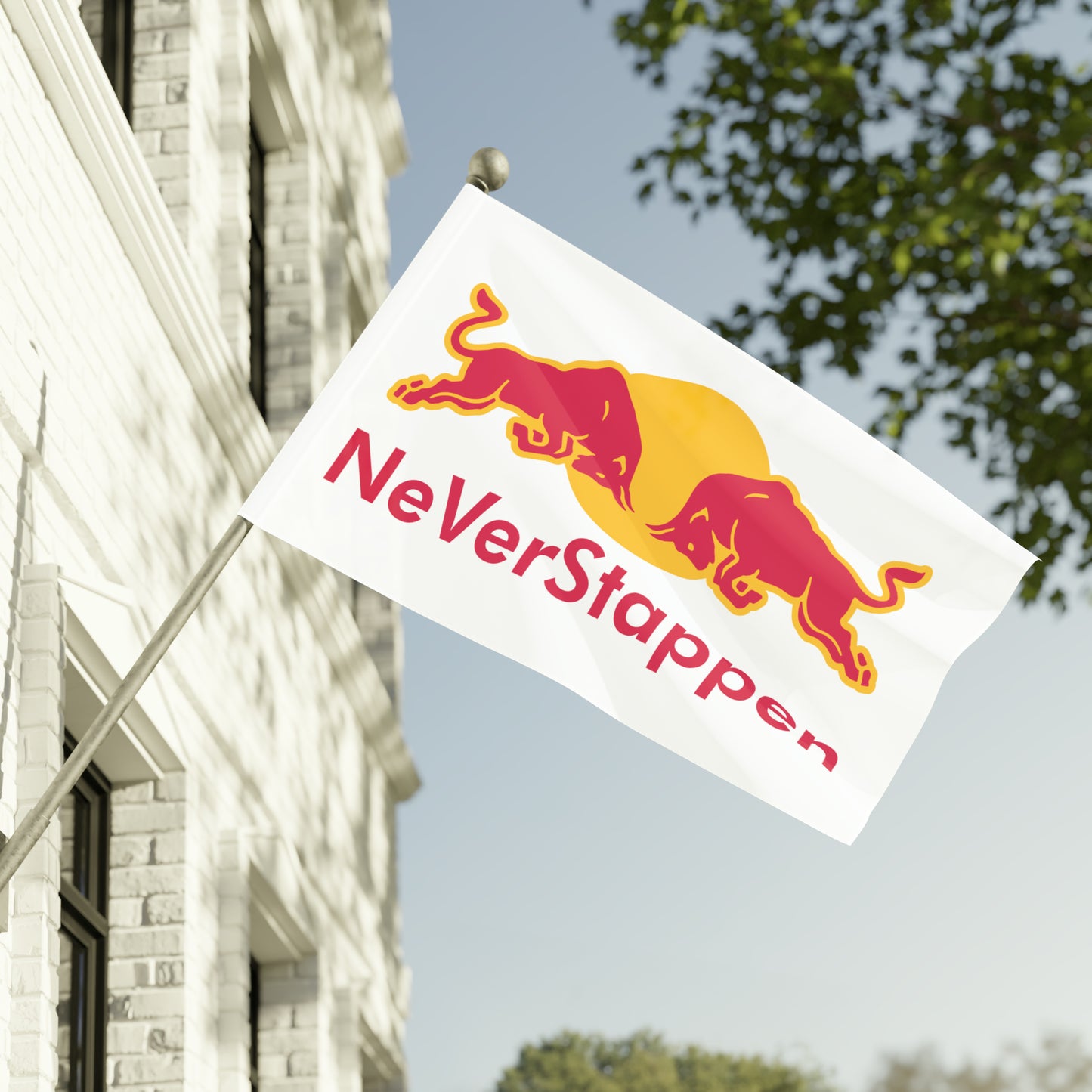 NeVerStappen Red Bull Formula 1 F1 Max Verstappen Flag 60" x 36" Flags F1 Max Verstappen Red Bull Printify