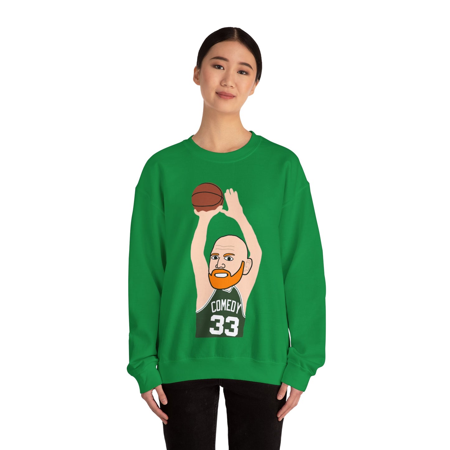 Bill Burr Sweatshirt Boston Celtics Sweater Larry Bird Jumper Monday Morning Podcast Merch Podcast Gift Celtics Fan Gift Basketball Fan Gift Sweatshirts Basketball Bill Burr Boston Celtics Monday Morning Podcast NBA Podcasts Stand-up Comedy Printify