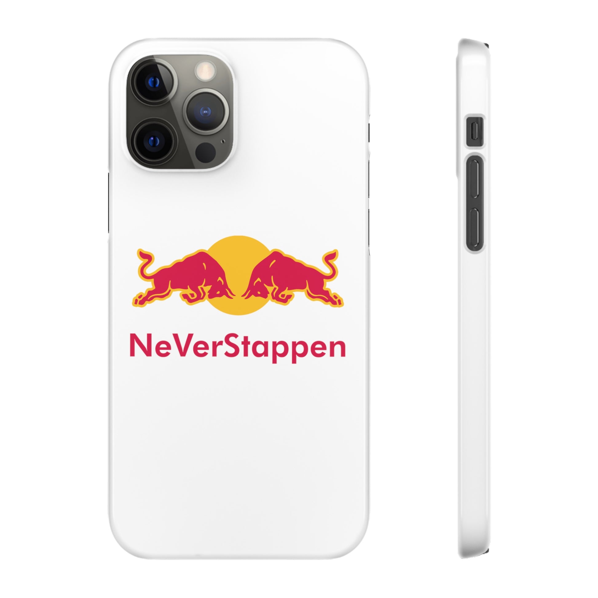 NeVerStappen Red Bull Formula 1 F1 Max Verstappen Snap Case iPhone 12 Pro Glossy Mobile Phone Cases F1 Max Verstappen Red Bull Printify