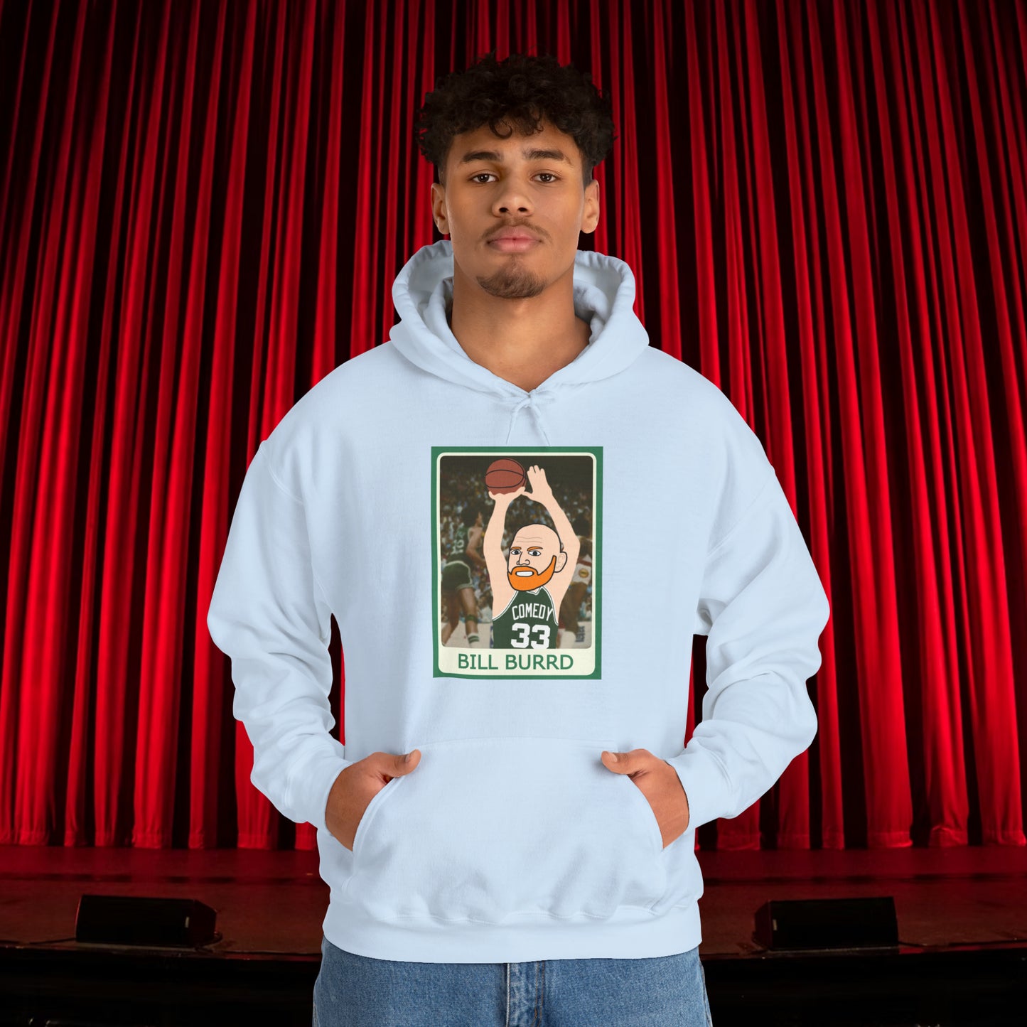 Bill Burr Hoodie Boston Celtics Hoodie Larry Bird Hoodie Monday Morning Podcast Merch Podcast Gift Celtics Fan Gift Basketball Fan Gift Next Cult Brand Bill Burr, Monday Morning Podcast, Podcasts, Stand-up Comedy