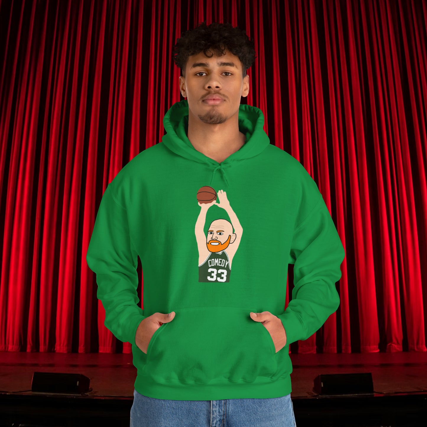 Bill Burr Hoodie Boston Celtics Hoodie Larry Bird Hoodie Monday Morning Podcast Merch Podcast Gift Celtics Fan Gift Basketball Fan Gift Next Cult Brand Bill Burr, Monday Morning Podcast, Podcasts, Stand-up Comedy