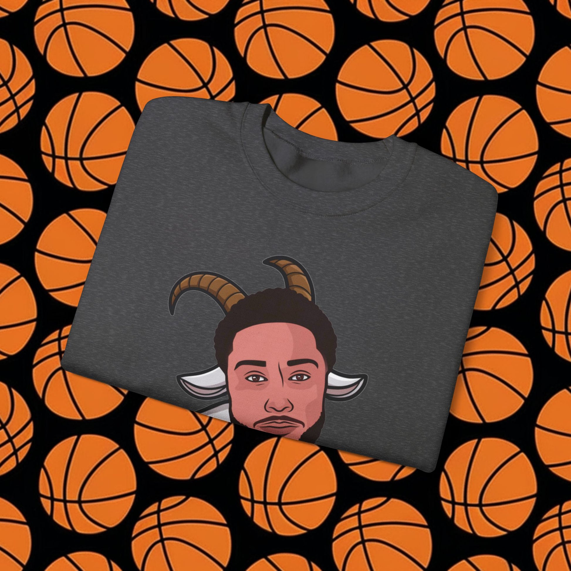 Ben Simmons GOAT Sweatshirt - Funny Basketball Meme Jumper - Greatest of All Time Pullover for Basketball Fans - Perfect Gift for Ben Simmons Fans Sweatshirts Basketball Ben Simmons Brooklyn Nets G.O.A.T. NBA Printify