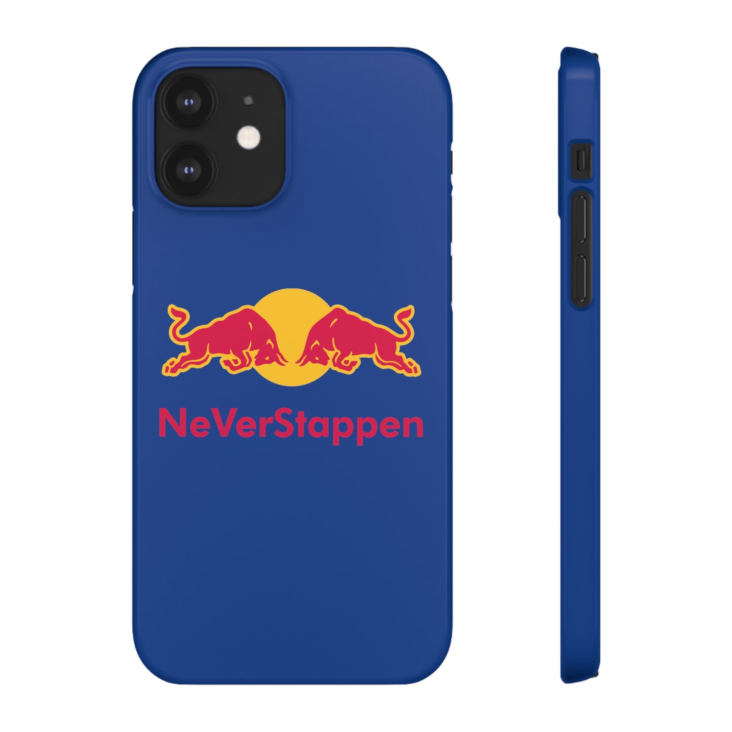 NeVerStappen Red Bull Formula 1 F1 Max Verstappen Snap Case iPhone 12 Glossy Mobile Phone Cases F1 Max Verstappen Red Bull Printify