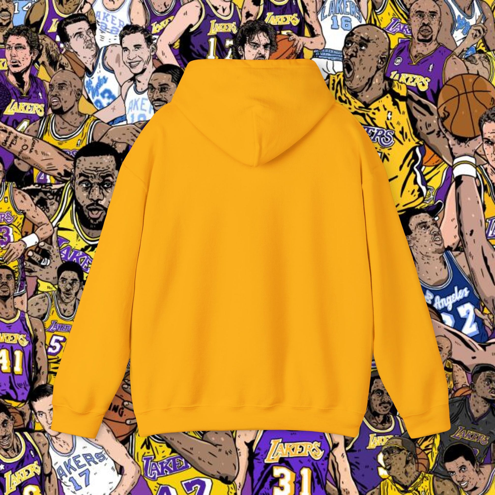 Fat Luka Doncic Los Angeles Lakers NBA Basketball Funny Meme Cartoon - Unisex Hoodie for Lakers Fans Hoodies Basketball Los Angeles Lakers Luka Doncic NBA Printify