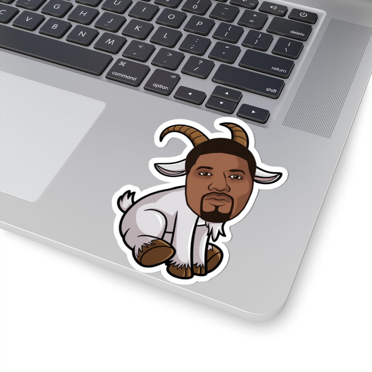 Paul George G.O.A.T. Sticker - Funny Basketball Meme Decal - Greatest of All Time Print for Basketball Fans - Perfect Gift for Paul George Fans 4" × 4" White Stickers Basketball G.O.A.T. Indiana Pacers Los Angeles Clippers NBA Paul George Philadelphia 76ers Printify