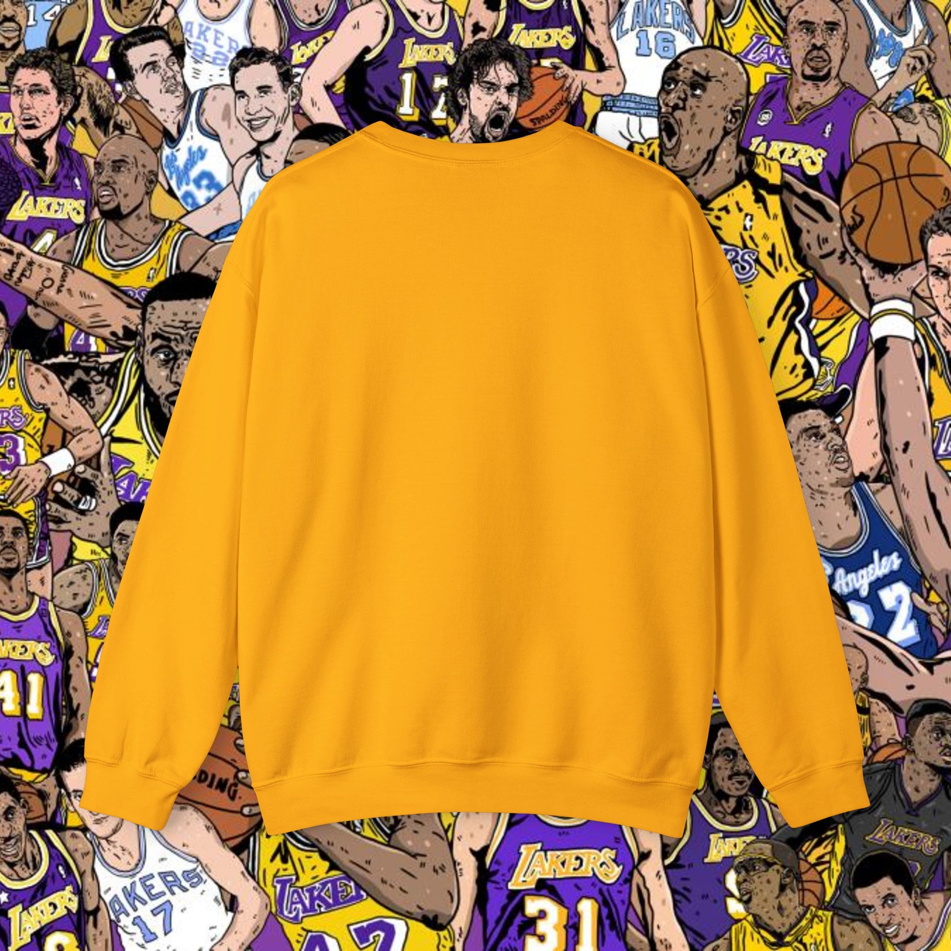 Fat Luka Doncic Los Angeles Lakers NBA Basketball Funny Meme Cartoon Crewneck Sweatshirt Sweatshirts Basketball Los Angeles Lakers Luka Doncic NBA Printify