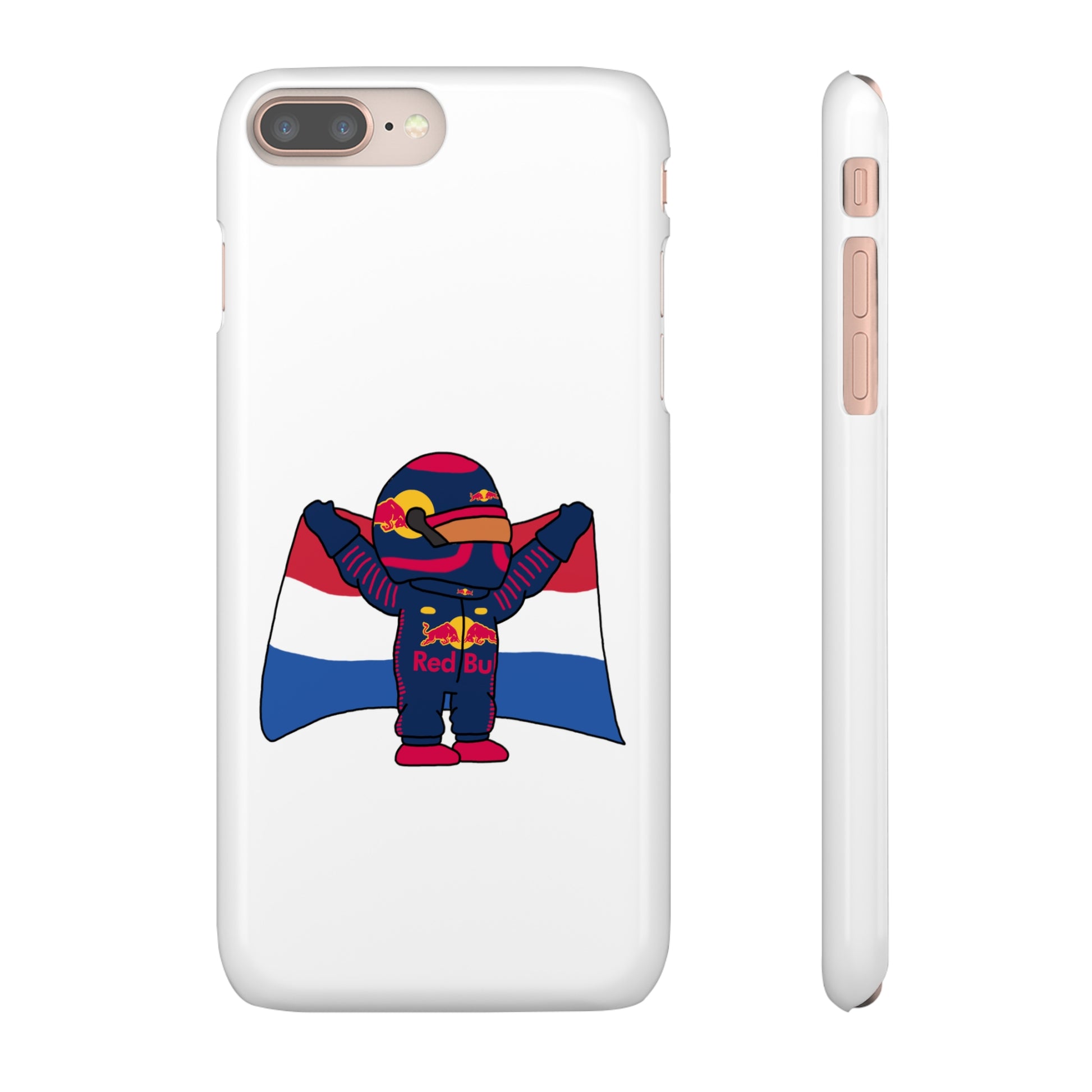 NeVerStappen Red Bull Formula 1 F1 Max Verstappen Snap Case iPhone 8 Plus Glossy Mobile Phone Cases F1 Max Verstappen Red Bull Printify