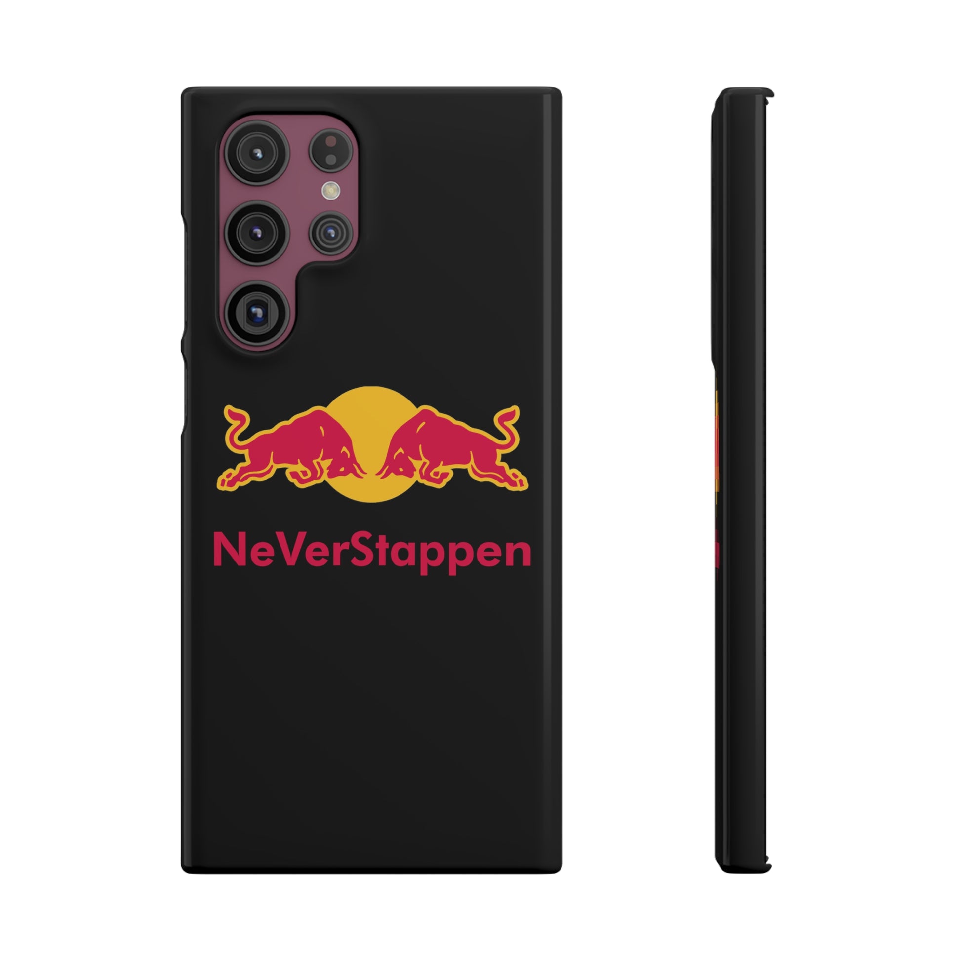 NeVerStappen Red Bull Formula 1 F1 Max Verstappen Snap Case Samsung Galaxy S22 Ultra Glossy Mobile Phone Cases F1 Max Verstappen Red Bull Printify