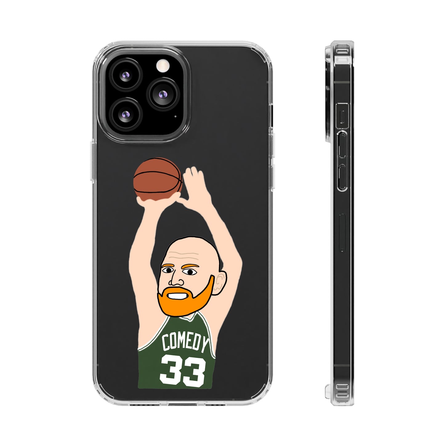 Bill Burrd Boston Celtics Larry Bird Bill Burr Clear Case Mobile Phone Cases Basketball Bill Burr Boston Celtics Monday Morning Podcast NBA Podcasts Stand-up Comedy Printify