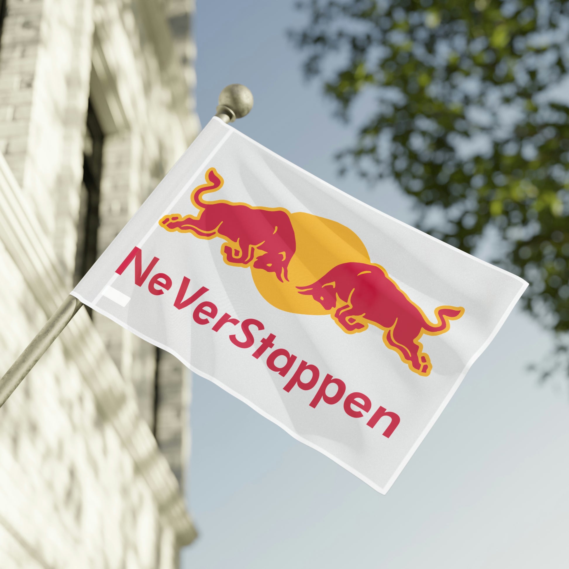 NeVerStappen Red Bull Formula 1 F1 Max Verstappen Flag 36" x 24" Flags F1 Max Verstappen Red Bull Printify