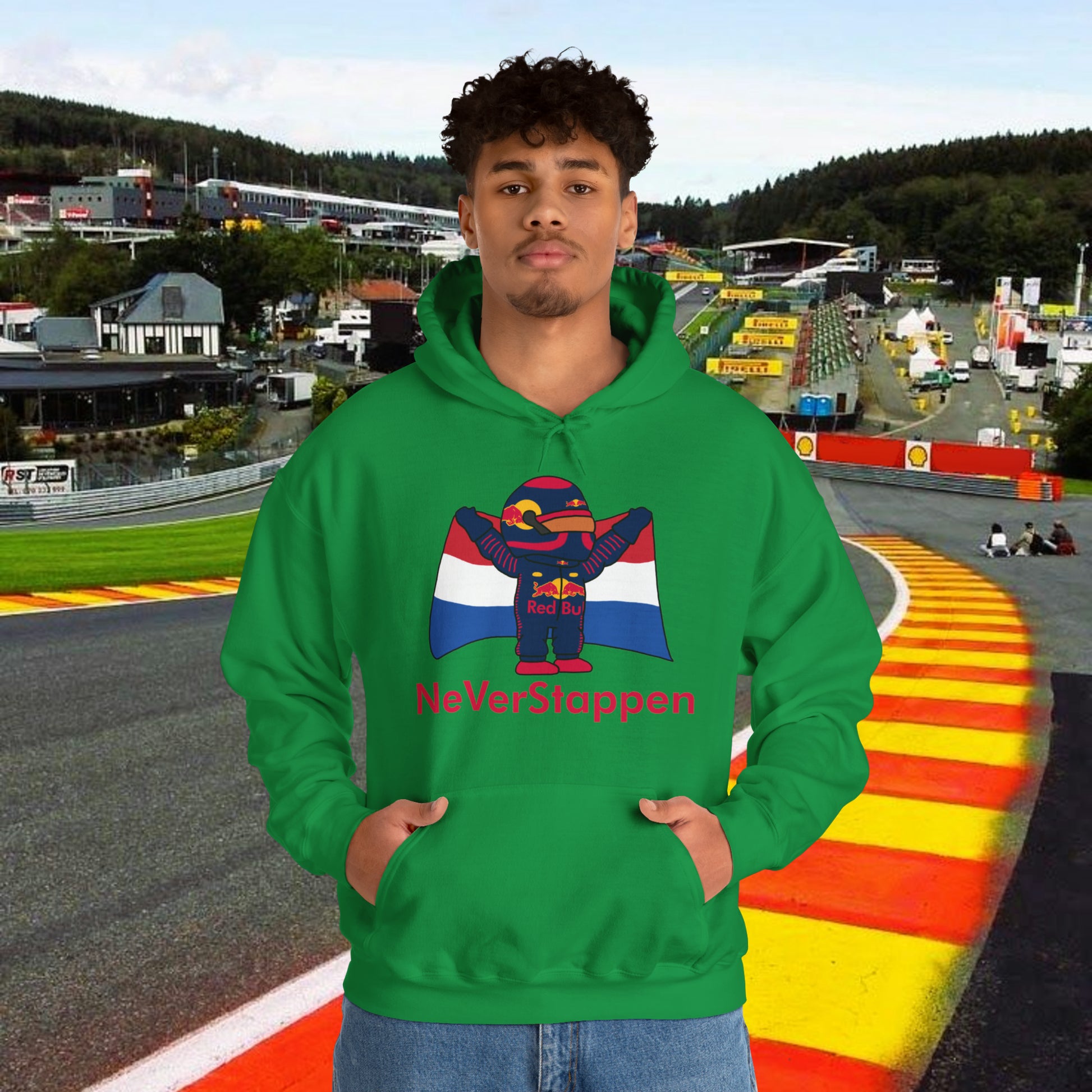 Max Verstappen Hoodie Verstappen Hoody Red Bull Hoodie F1 Pullover Formula 1 Jumper F1 Gift Formula 1 Gift Red Bull Fan Gift Racing Fan Gift Irish Green Hoodies F1 Max Verstappen Red Bull Printify