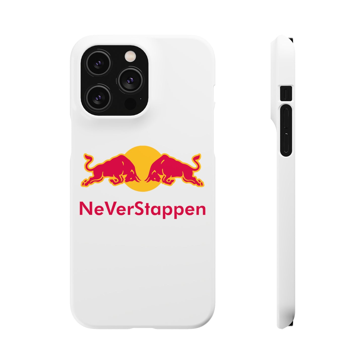 NeVerStappen Red Bull Formula 1 F1 Max Verstappen Snap Case iPhone 14 Pro Max Glossy Mobile Phone Cases F1 Max Verstappen Red Bull Printify