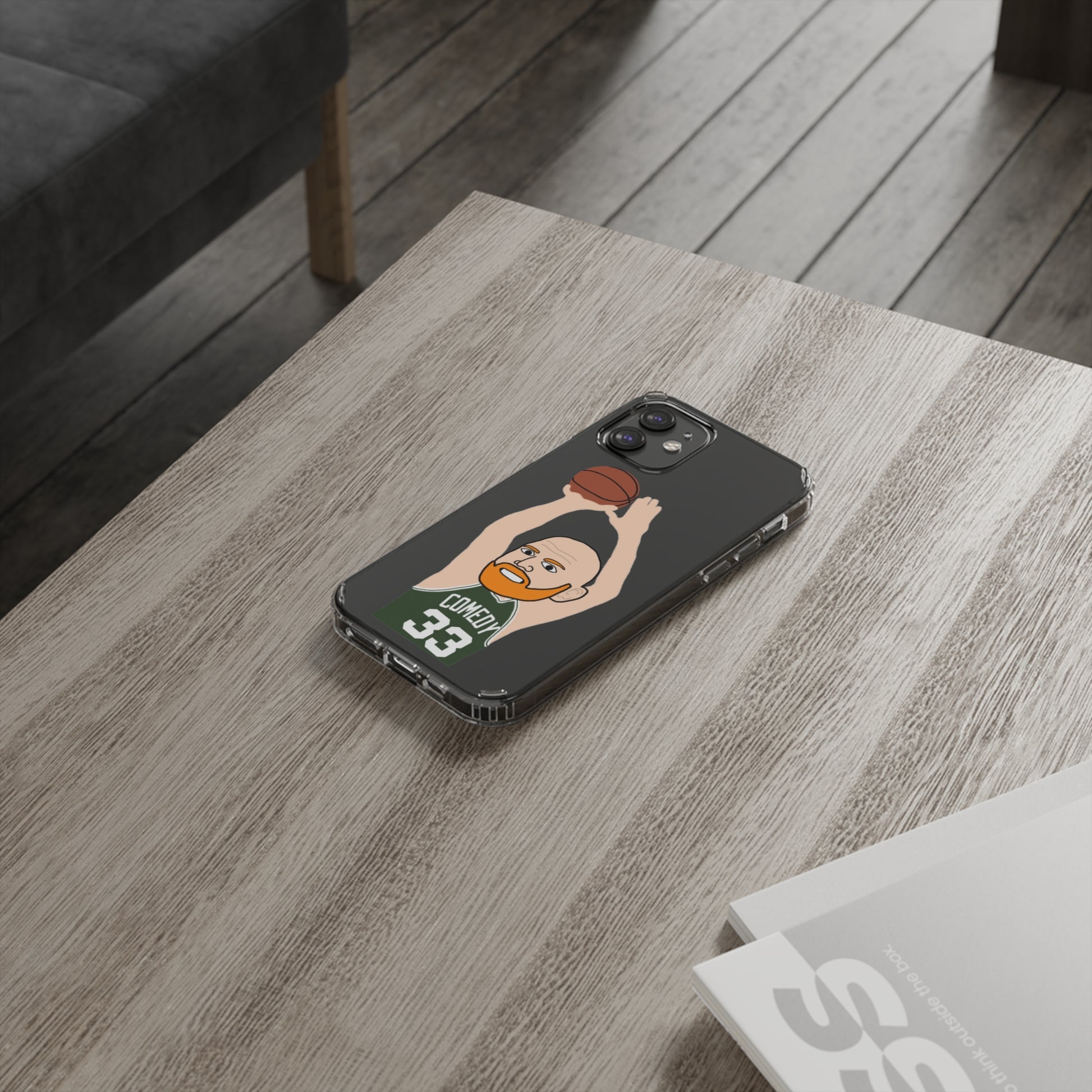 Bill Burrd Boston Celtics Larry Bird Bill Burr Clear Case Mobile Phone Cases Basketball Bill Burr Boston Celtics Monday Morning Podcast NBA Podcasts Stand-up Comedy Printify