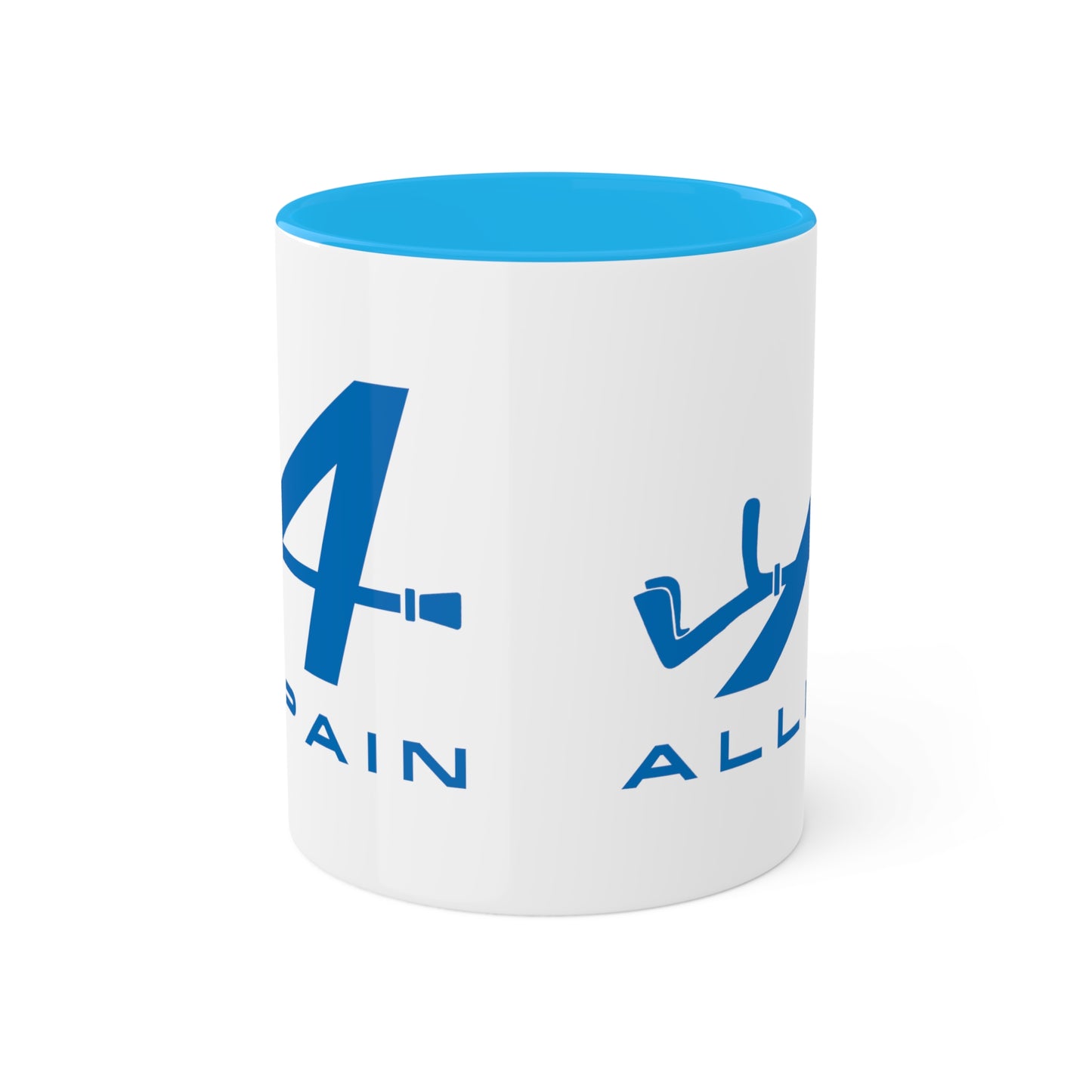 Allpain Alpine F1 Formula 1 Pierre Gasly Esteban Ocon Colorful Mug, 11oz Mugs Alpine F1 Printify