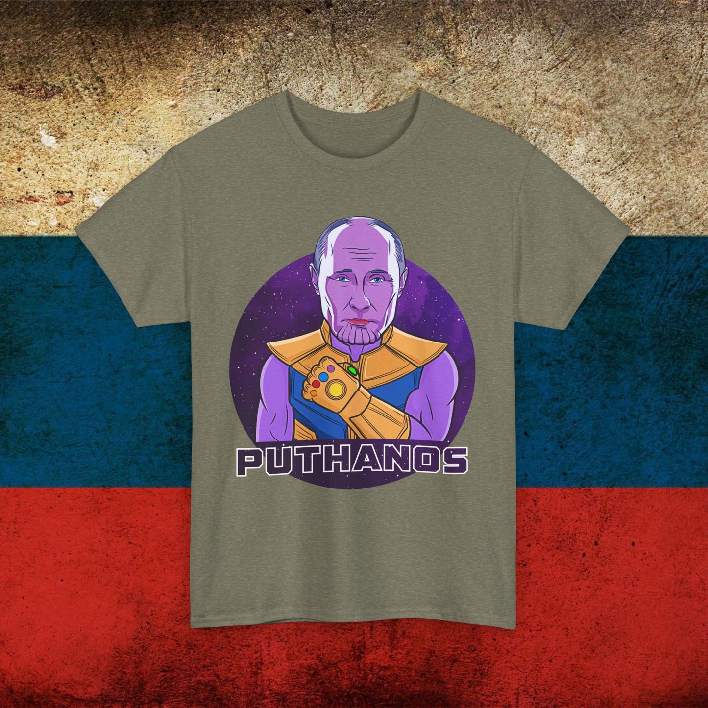 Anti Vladimir Putin Thanos Unisex Heavy Cotton Tee