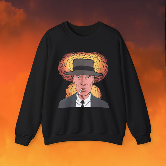 Oppenheimer Cartoon Funny Movie Cillian Murphy Unisex Heavy Blend Crewneck Sweatshirt