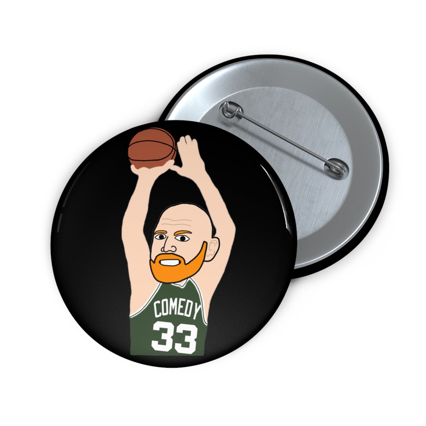 Bill Burrd Boston Celtics Larry Bird Bill Burr Pin Button Pins Basketball Bill Burr Boston Celtics Monday Morning Podcast NBA Podcasts Stand-up Comedy Printify