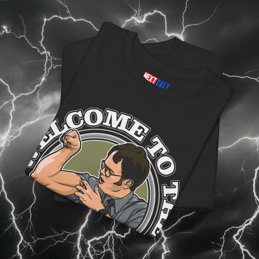 Welcome To The Gun Show T-Shirt – Funny Dwight Schrute Meme The Office Tee for Gym, Workout & Fitness Fans – Big Biceps Humor Top T-shirts Bodybuilding Fitness Gym Pump Cover The Office TV TV Shows Workout Printify