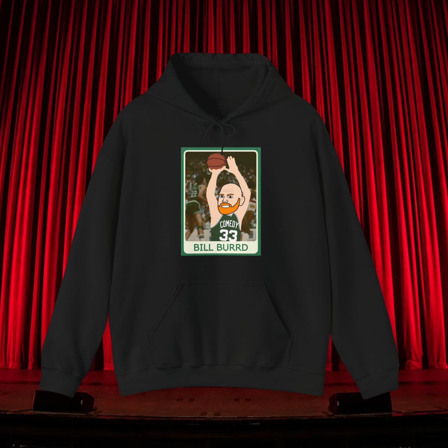 Bill Burr Hoodie Boston Celtics Hoodie Larry Bird Hoodie Monday Morning Podcast Merch Podcast Gift Celtics Fan Gift Basketball Fan Gift Next Cult Brand Bill Burr, Monday Morning Podcast, Podcasts, Stand-up Comedy