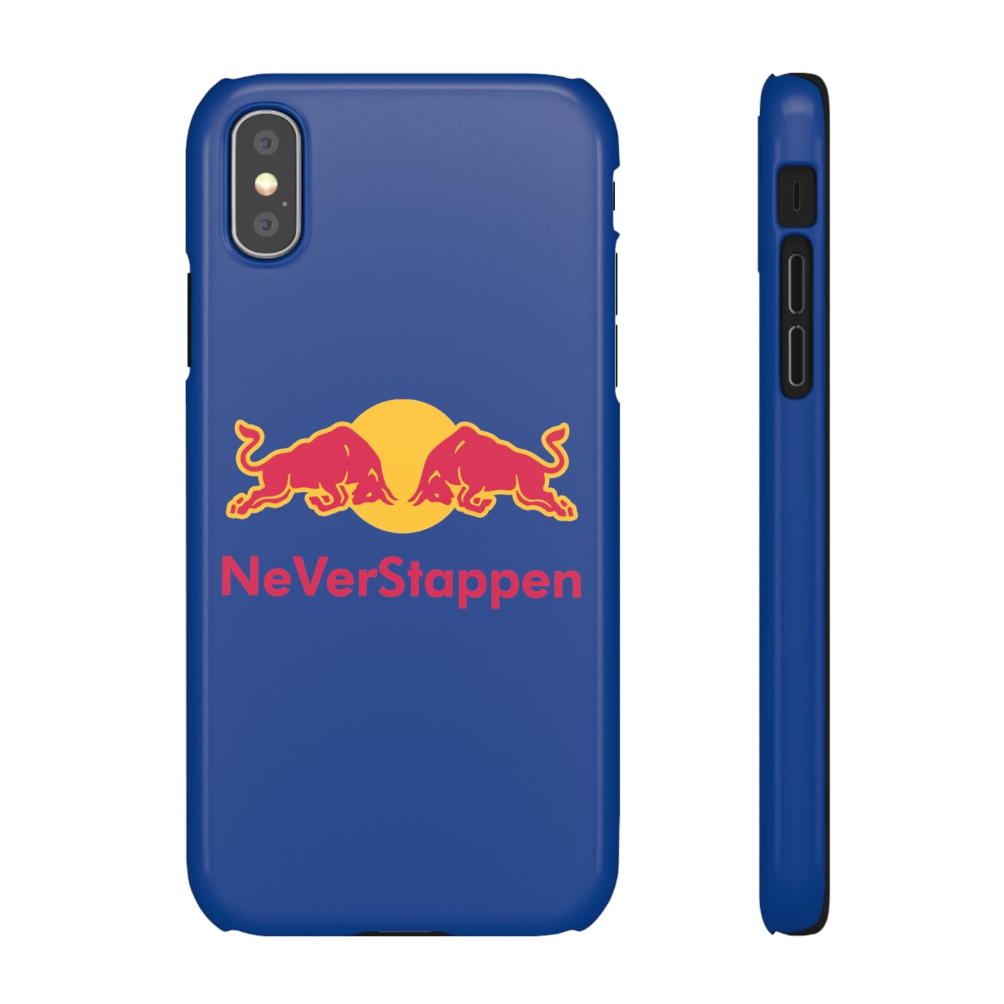 NeVerStappen Red Bull Formula 1 F1 Max Verstappen Snap Case iPhone XS Glossy Mobile Phone Cases F1 Max Verstappen Red Bull Printify