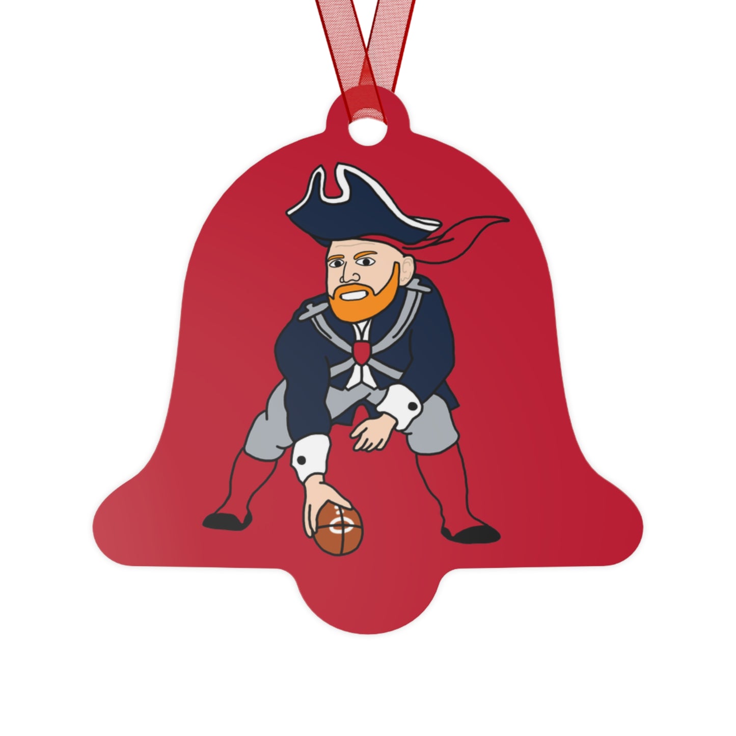 Bill Burrdy New England Patriots NFL Tom Brady Bill Burr Metal Ornaments Christmas American Football Bill Burr Monday Morning Podcast New England Patriots NFL Podcasts Stand-up Comedy Printify