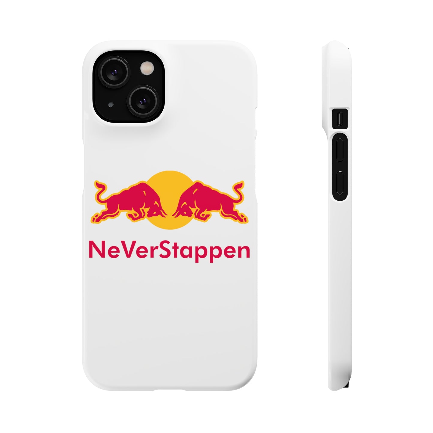 NeVerStappen Red Bull Formula 1 F1 Max Verstappen Snap Case iPhone 14 Glossy Mobile Phone Cases F1 Max Verstappen Red Bull Printify