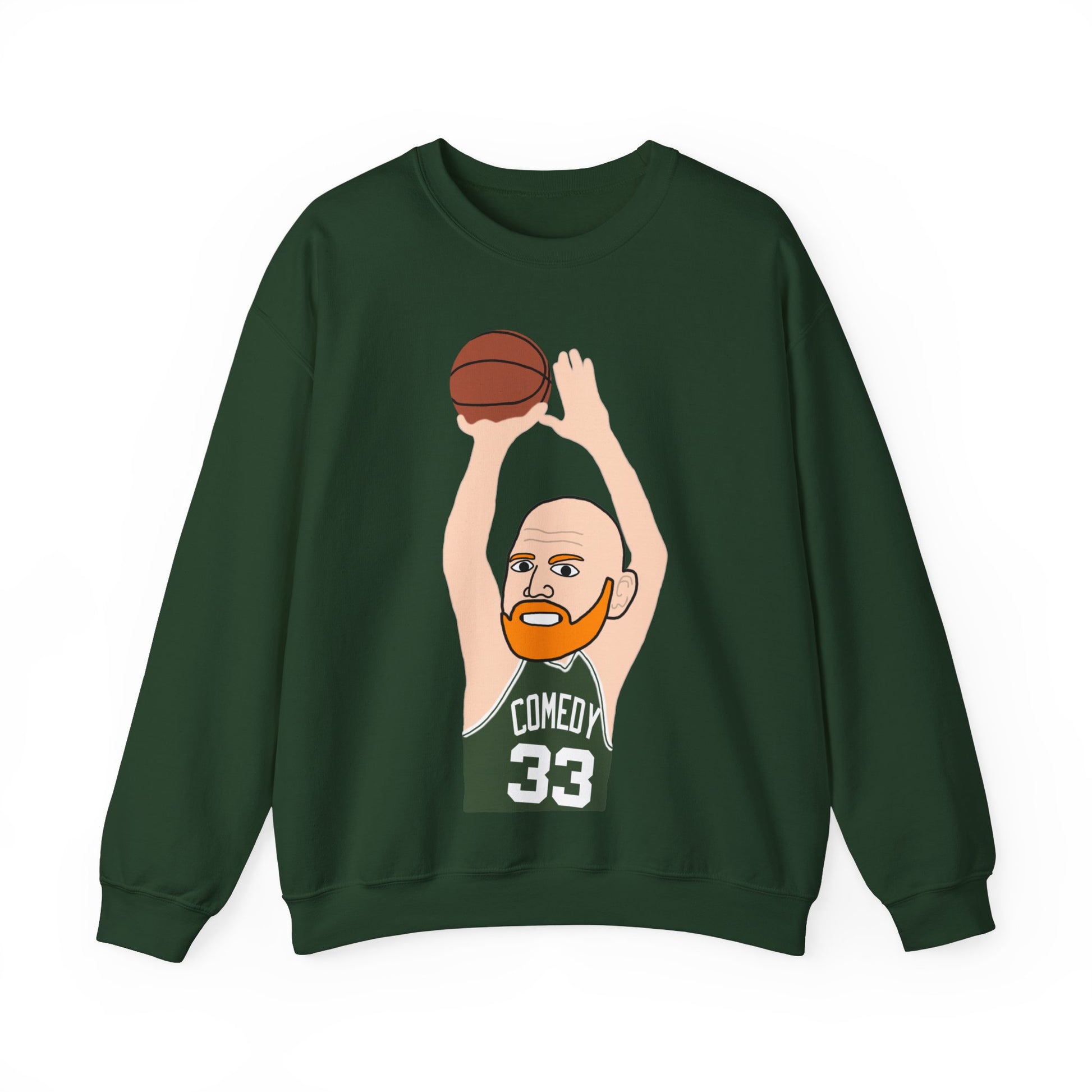 Bill Burr Sweatshirt Boston Celtics Sweater Larry Bird Jumper Monday Morning Podcast Merch Podcast Gift Celtics Fan Gift Basketball Fan Gift Next Cult Brand Bill Burr, Monday Morning Podcast, Podcasts, Stand-up Comedy