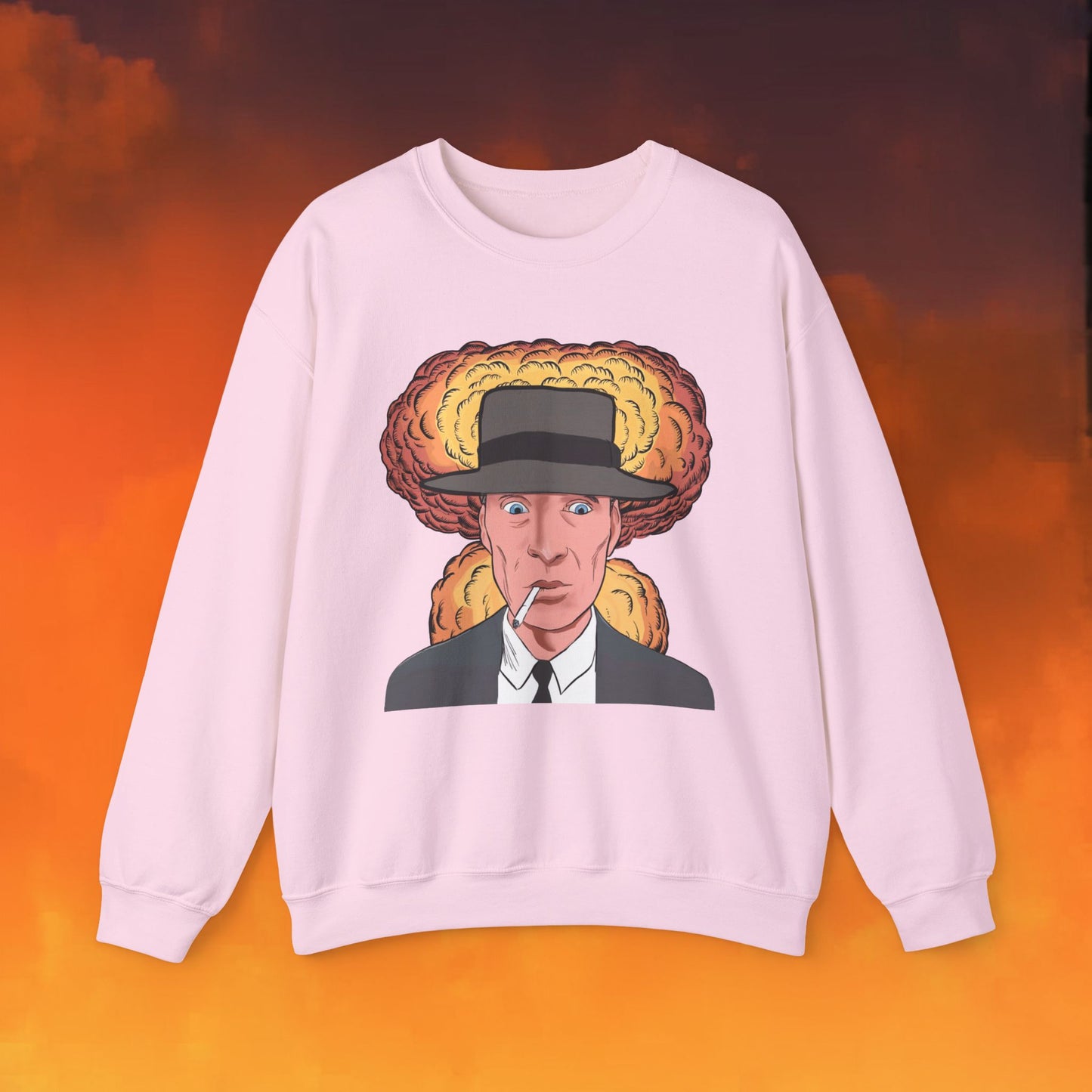 Oppenheimer Cartoon Funny Movie Cillian Murphy Unisex Heavy Blend Crewneck Sweatshirt