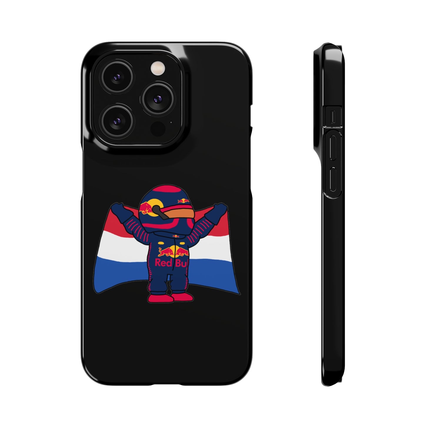 NeVerStappen Red Bull Formula 1 F1 Max Verstappen Snap Case iPhone 14 Pro Glossy Mobile Phone Cases F1 Max Verstappen Red Bull Printify