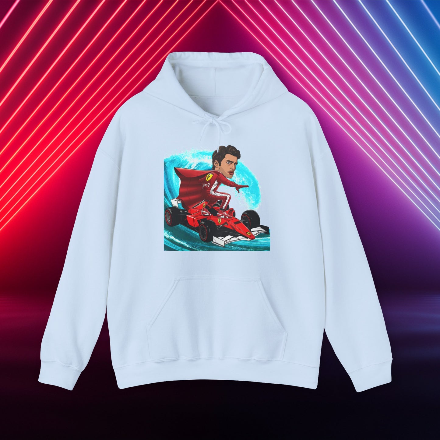 Carlos Sainz Hoodie Carlos Sainz Jumper Smooth Operator Pullover Ferrari Hoodie Formula 1 Hoodie F1 Hoodie Ferrari Gift Ferrari Fan Gift Light Blue Hoodies Carlos Sainz F1 Ferrari Printify