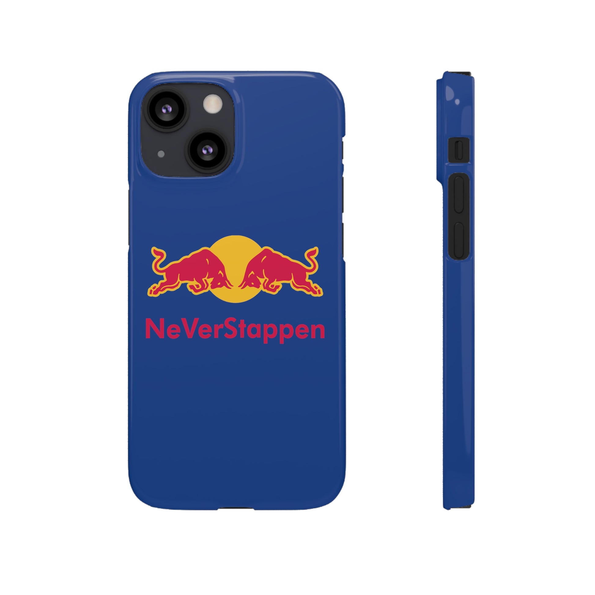 NeVerStappen Red Bull Formula 1 F1 Max Verstappen Snap Case iPhone 13 Mini Glossy Mobile Phone Cases F1 Max Verstappen Red Bull Printify