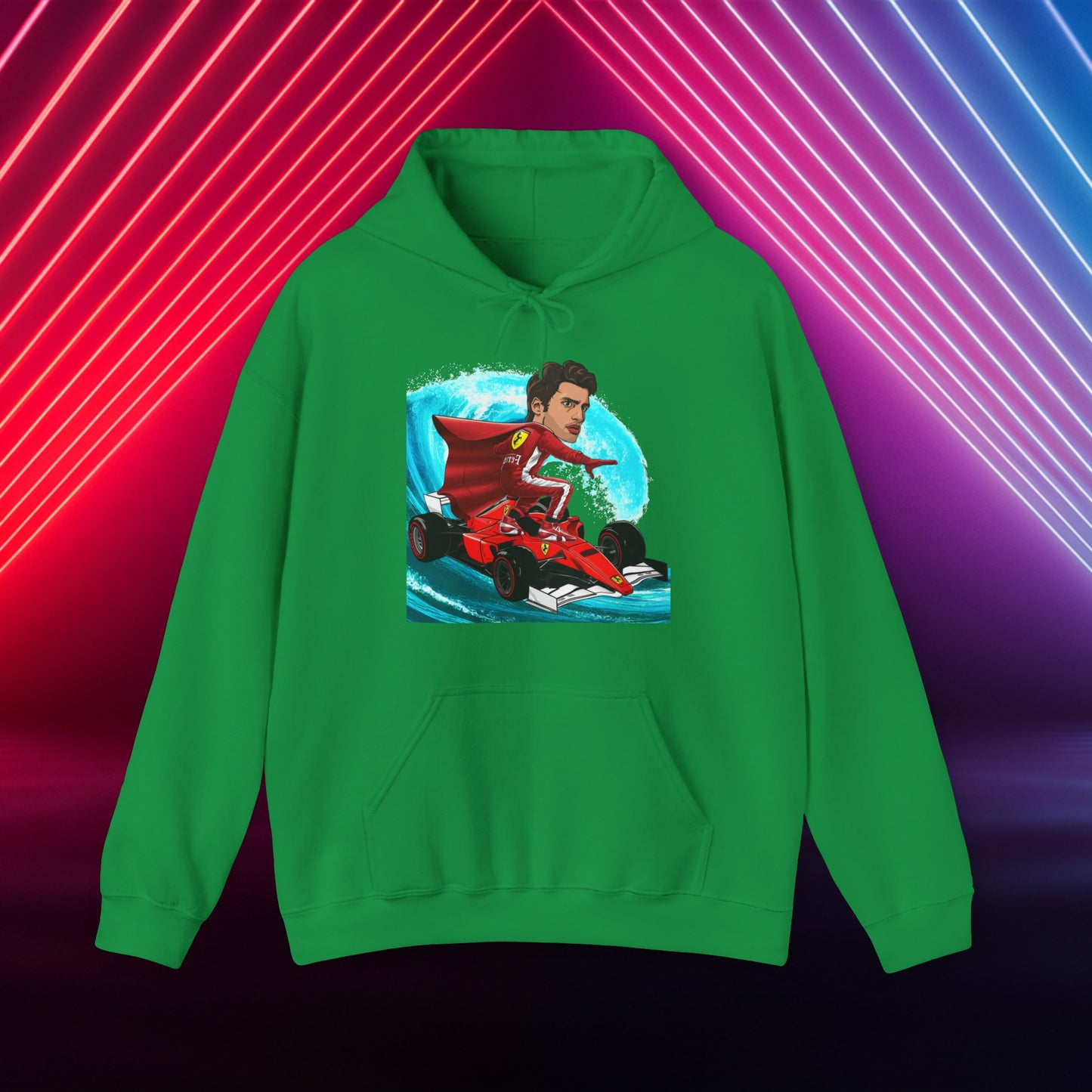 Carlos Sainz Hoodie Carlos Sainz Jumper Smooth Operator Pullover Ferrari Hoodie Formula 1 Hoodie F1 Hoodie Ferrari Gift Ferrari Fan Gift Irish Green Hoodies Carlos Sainz F1 Ferrari Printify