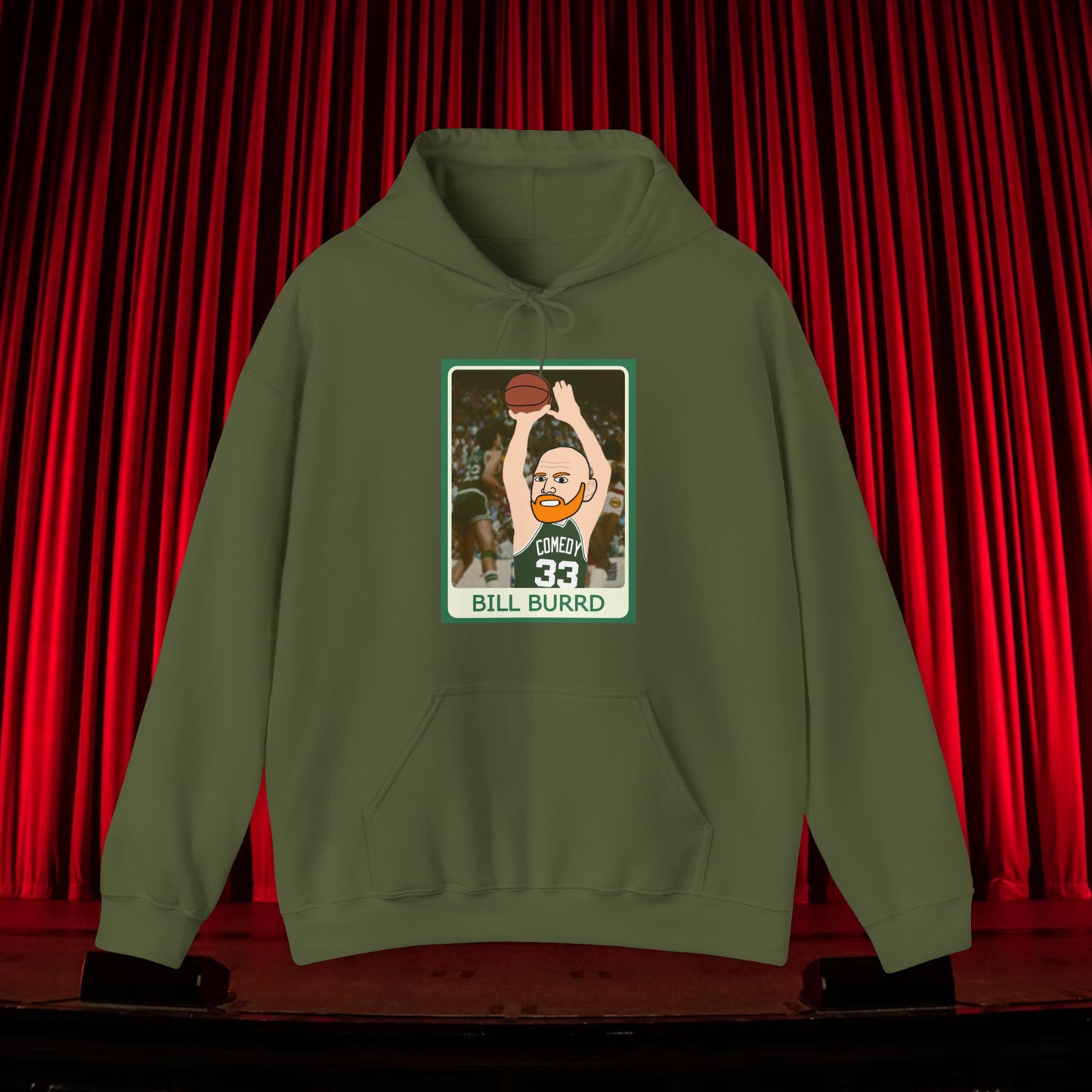 Bill Burr Hoodie Boston Celtics Hoodie Larry Bird Hoodie Monday Morning Podcast Merch Podcast Gift Celtics Fan Gift Basketball Fan Gift Next Cult Brand Bill Burr, Monday Morning Podcast, Podcasts, Stand-up Comedy