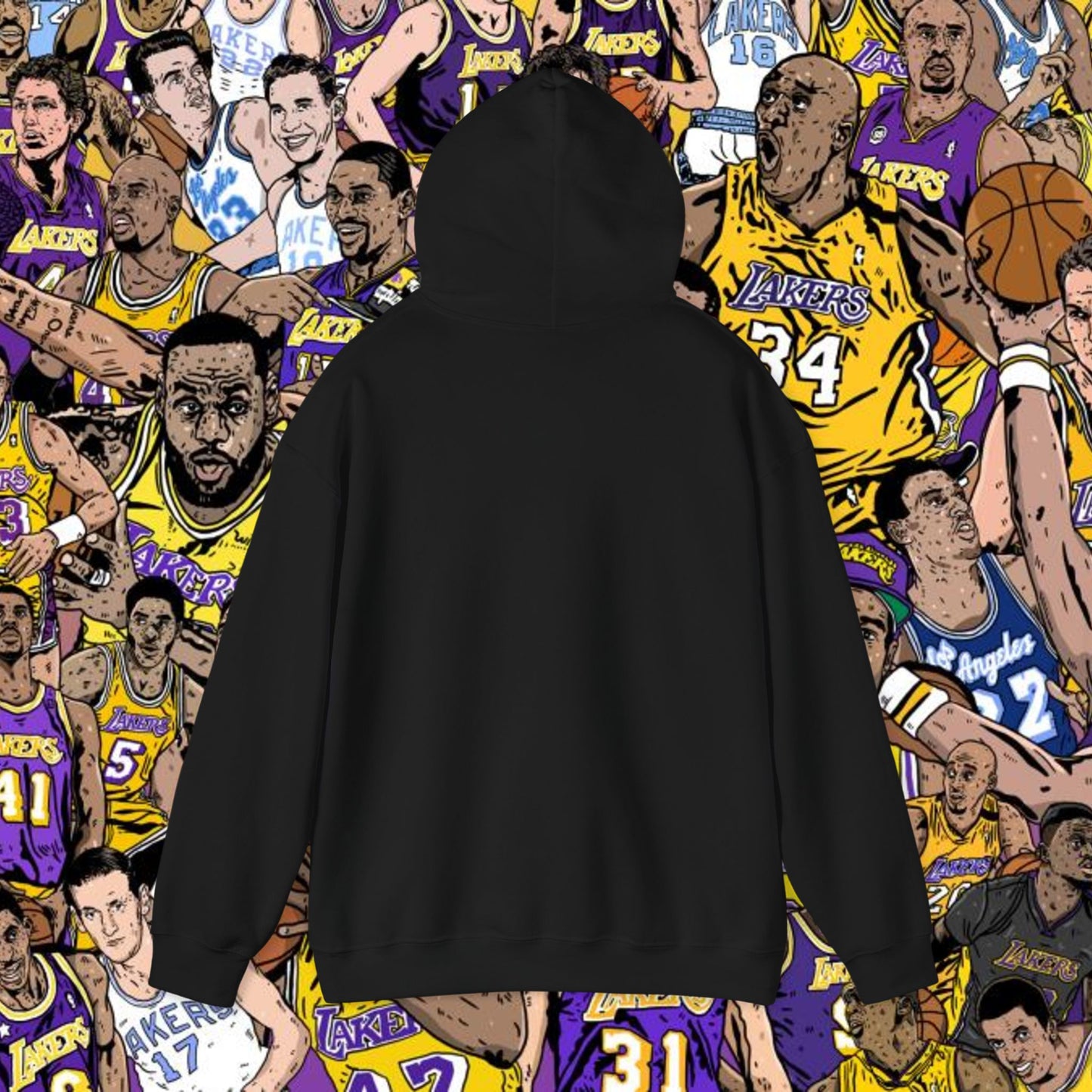 Fat Luka Doncic Los Angeles Lakers NBA Basketball Funny Meme Cartoon - Unisex Hoodie for Lakers Fans Hoodies Basketball Los Angeles Lakers Luka Doncic NBA Printify