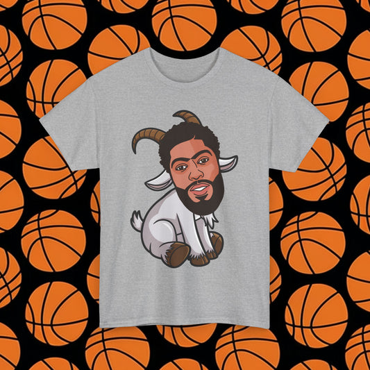 Anthony Davis GOAT T-Shirt - Funny Unibrow Basketball Meme Casual Top - Greatest of All Time Tee for Basketball Fans - Perfect Gift for AD Fans Sport Grey T-shirts Anthony Davis Basketball Dallas Mavericks G.O.A.T. NBA Printify